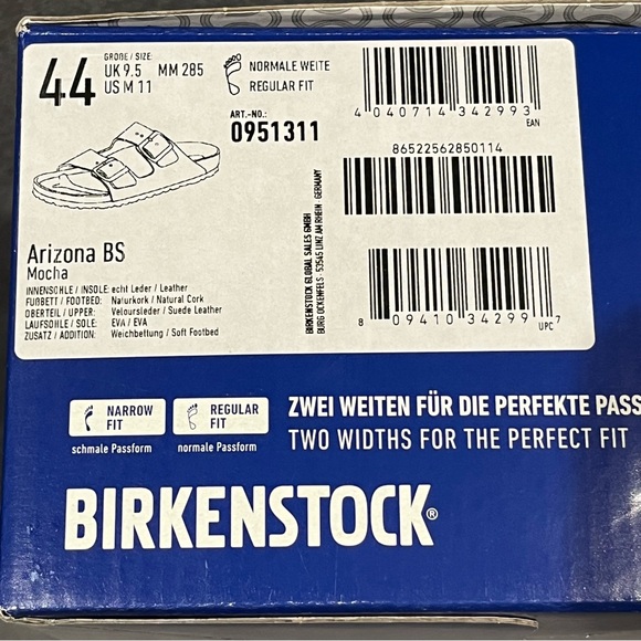 Birkenstock Arizona Men’s Sandals Soft Footbed Mocha Suede Leather Size 11 US - Picture 14 of 14